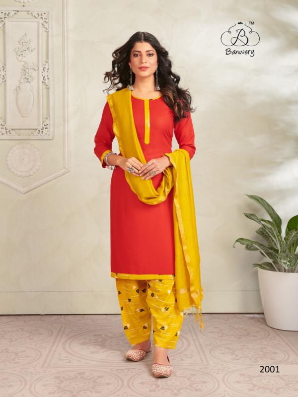 Banwery Soni Kudi 2-Rayon-Readymade-Patiala-Salwar